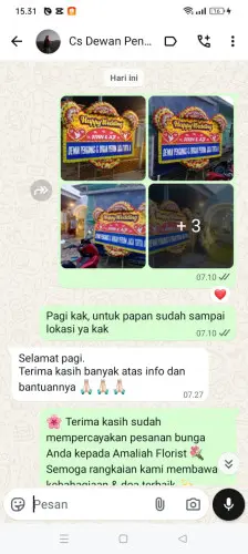 Testimonial Papan Bunga Pernikahan panakkukang