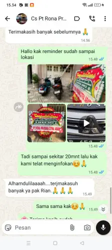 Testimonial Papan Bunga panakkukang